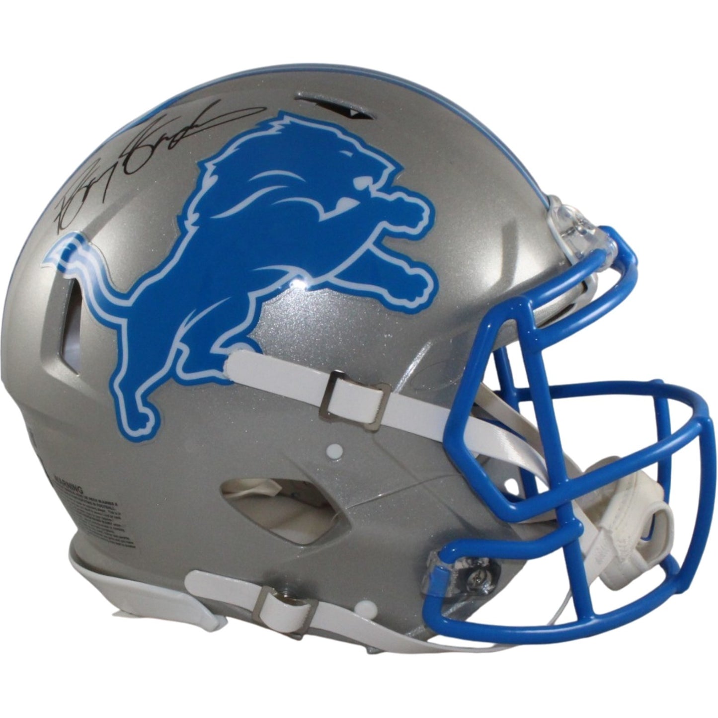 Barry Sanders Signed Detroit Lions Full Size Authentic 2022 Alternate Helmet