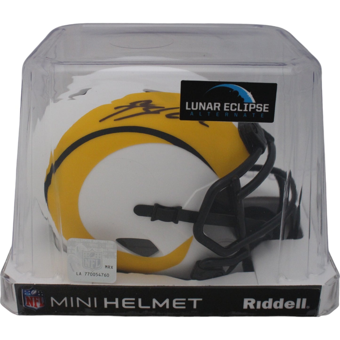 Blake Corum Signed Los Angeles Rams Lunar Mini Helmet