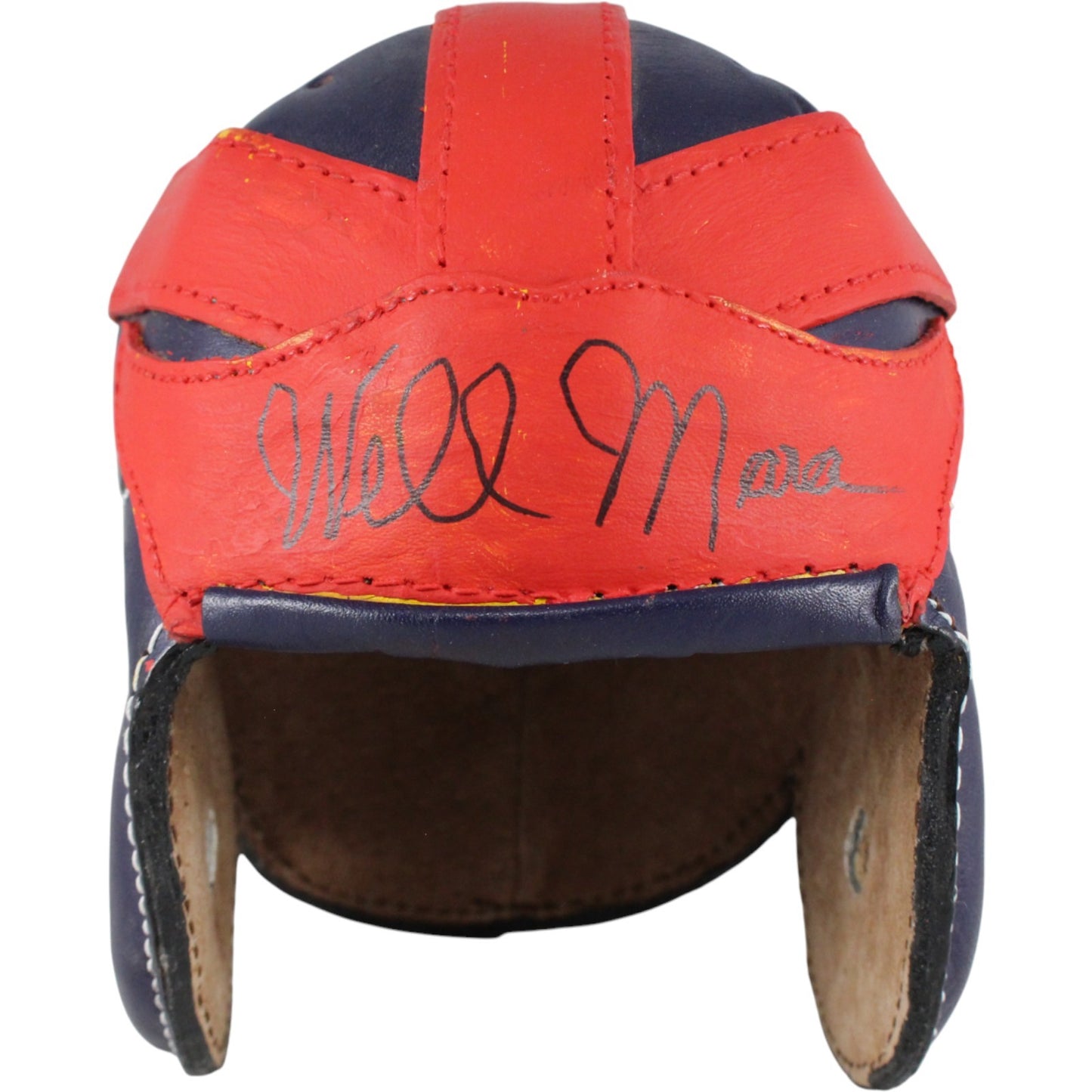 Wellington Mara Signed New York Giants Leather Mini Helmet