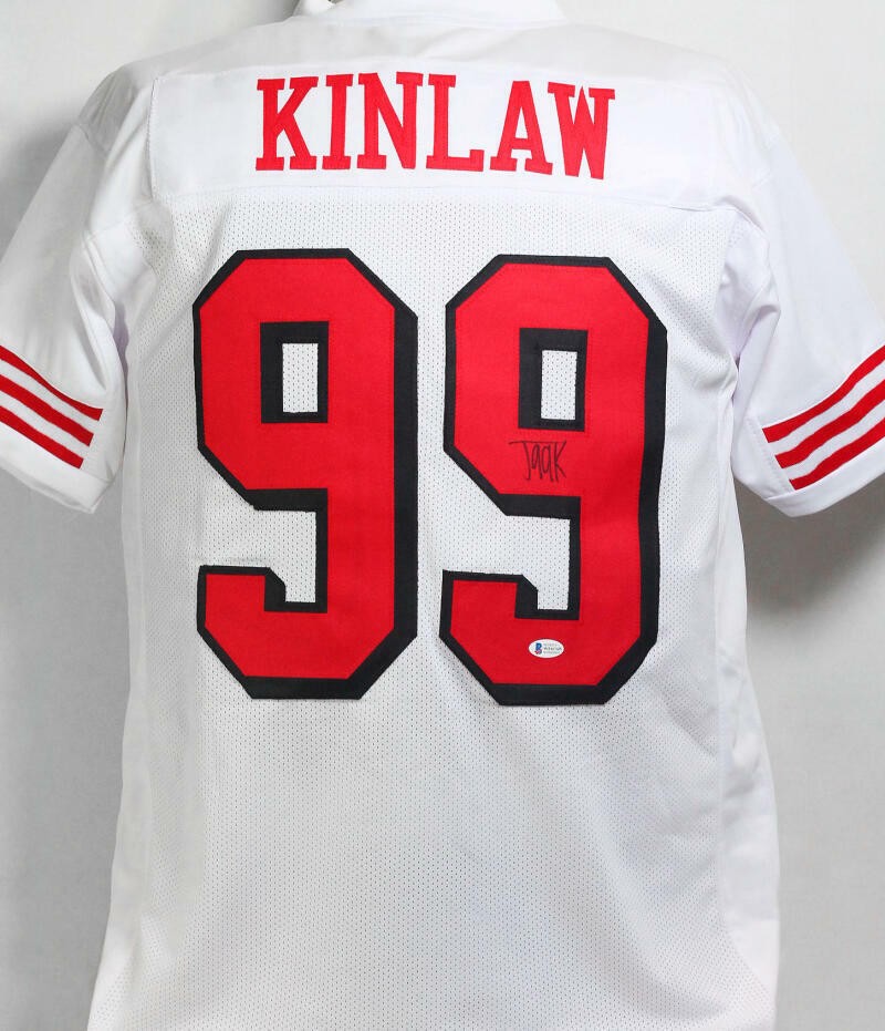 Javon Kinlaw Autographed White Color Rush Jersey