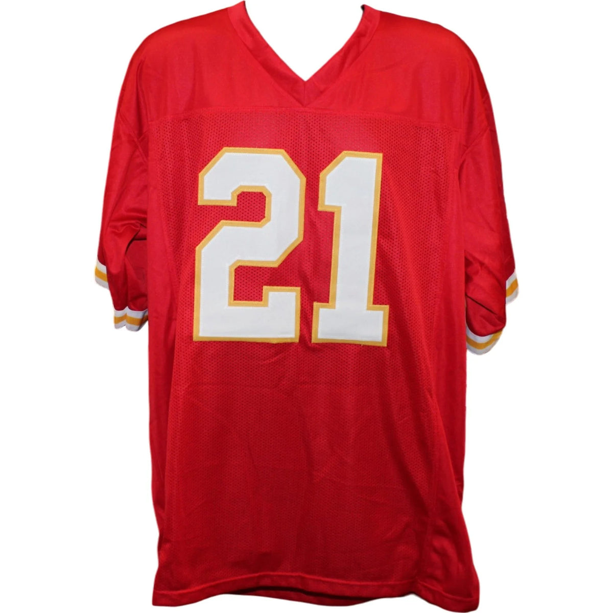 Mike Garrett Autographed Red Jersey with SB IV Champ Inscription
