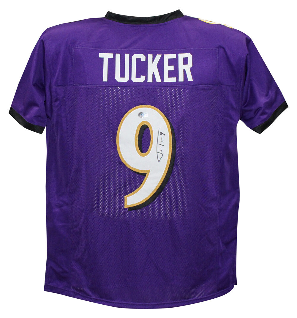 Justin Tucker Autographed Baltimore Ravens Custom Football Jersey