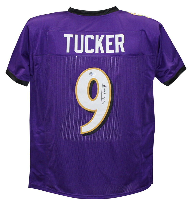 Justin Tucker Autographed Baltimore Ravens Custom Football Jersey