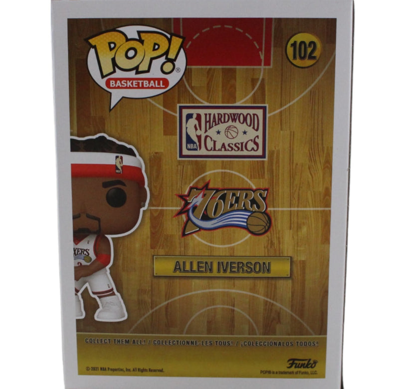 Allen Iverson Signed Philadelphia 76ers Funko Pop #102