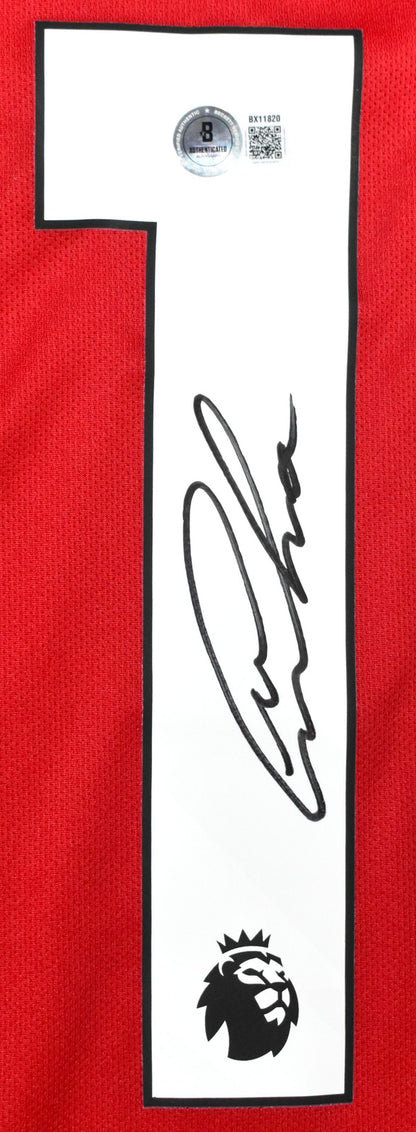Matheus Cunha Autographed Manchester United Home Jersey