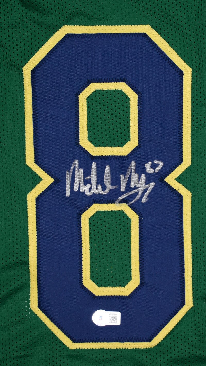 Michael Mayer Signed Notre Dame Style Green Jersey