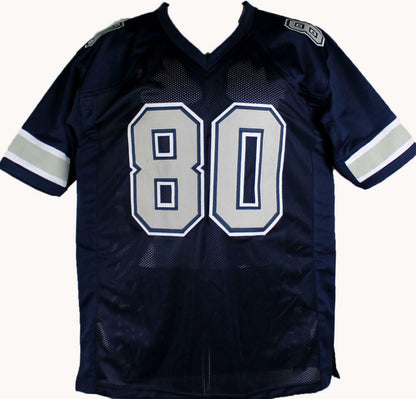 Alvin Harper Signed Dallas Cowboys Custom Blue Jersey "2x SB Champs"