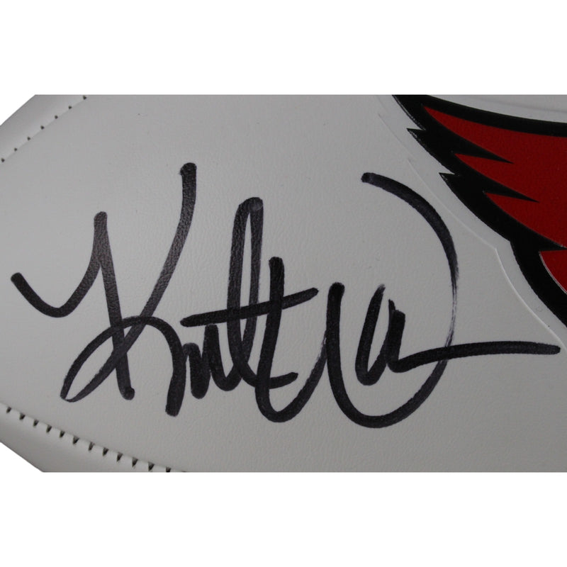 Kurt Warner Autographed Arizona Cardinals Logo Football (HOF Inscription)