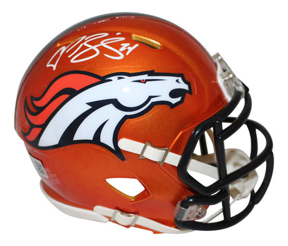 Champ Bailey Signed Denver Broncos Riddell Flash Alternate Mini Helmet Beckett