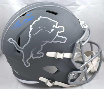 Sam LaPorta Signed Detroit Lions Slate Speed Full Size Helmet