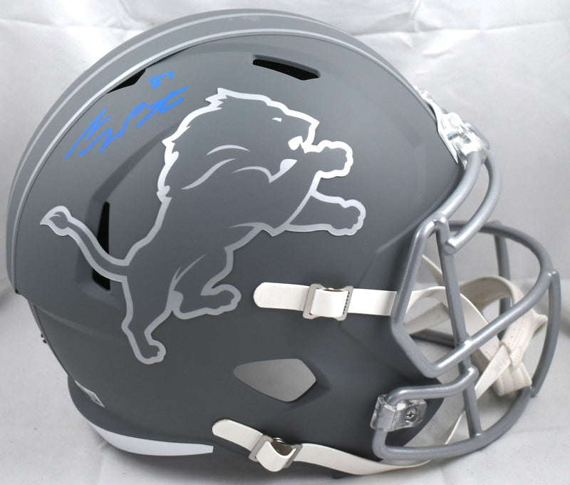 Sam LaPorta Signed Detroit Lions Slate Speed Full Size Helmet
