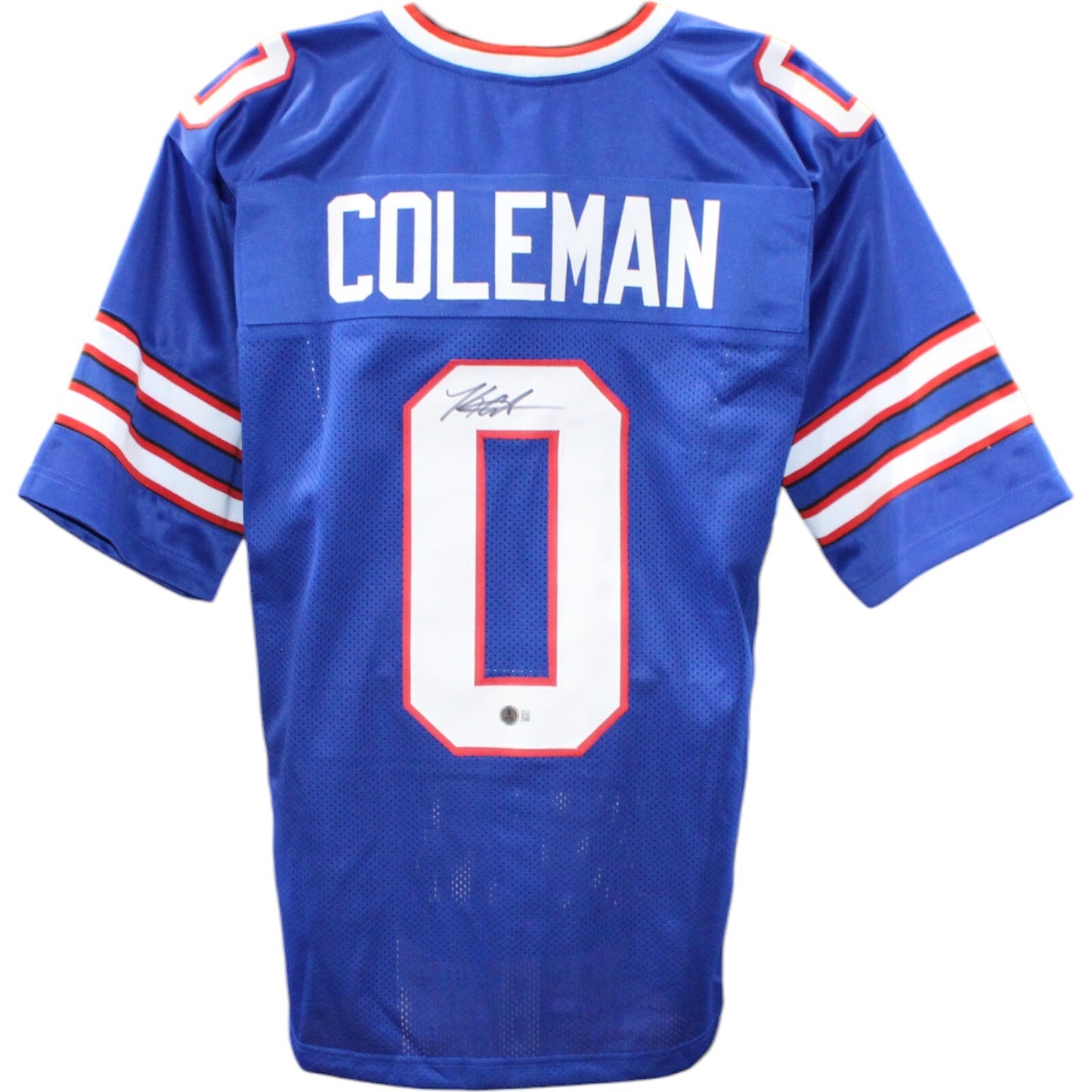 Keon Coleman Autographed Pro Style Blue Jersey