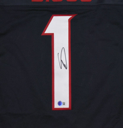 Stefon Diggs Autographed Blue Custom Jersey