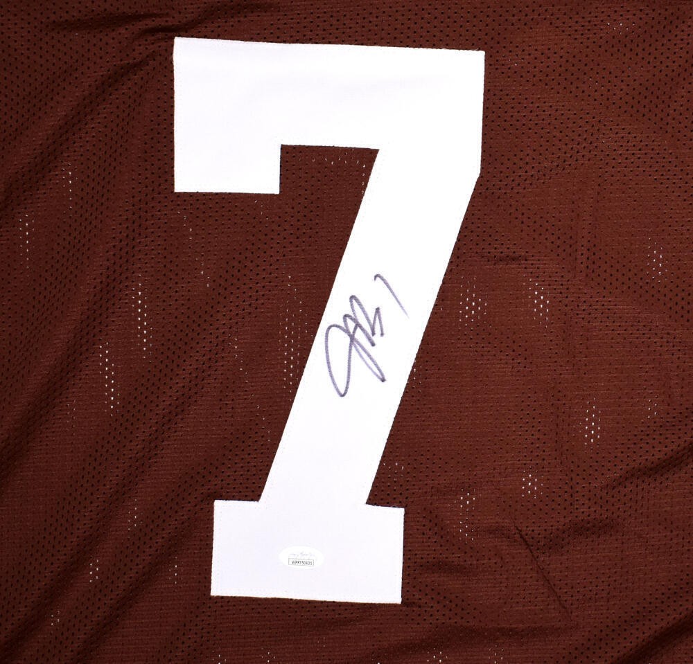 Jacoby Brissett Autographed Cleveland Browns Black Custom Jersey
