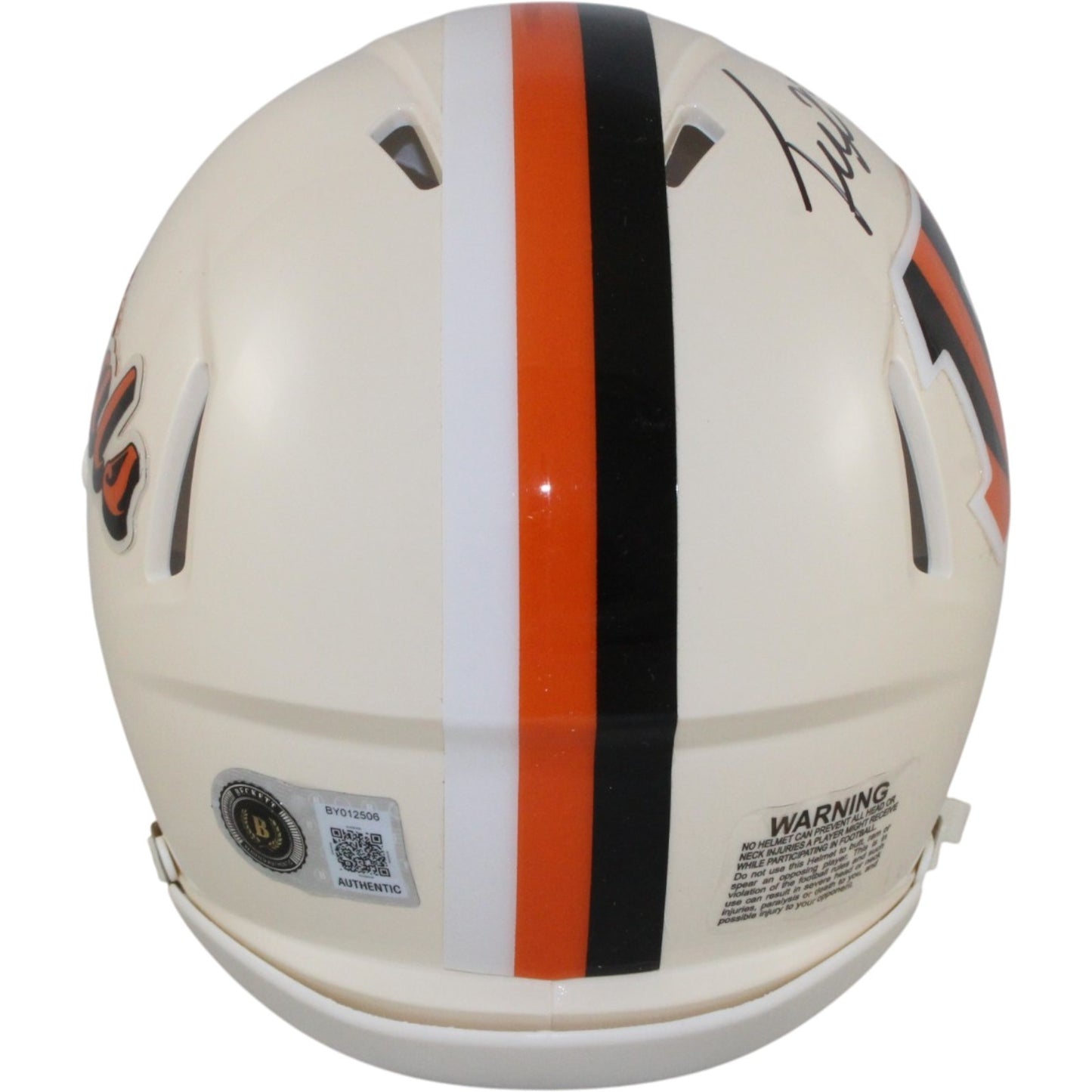 Tee Higgins Autographed Cincinnati Bengals Throwback Mini Helmet