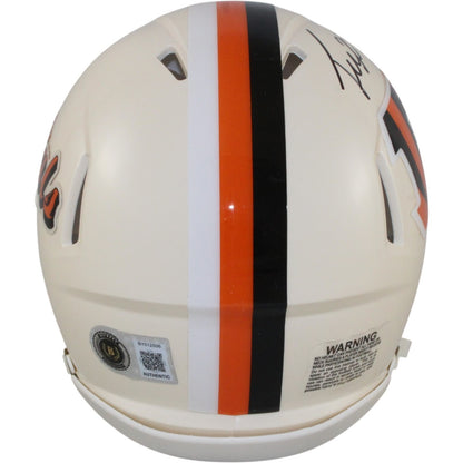Tee Higgins Autographed Cincinnati Bengals Throwback Mini Helmet