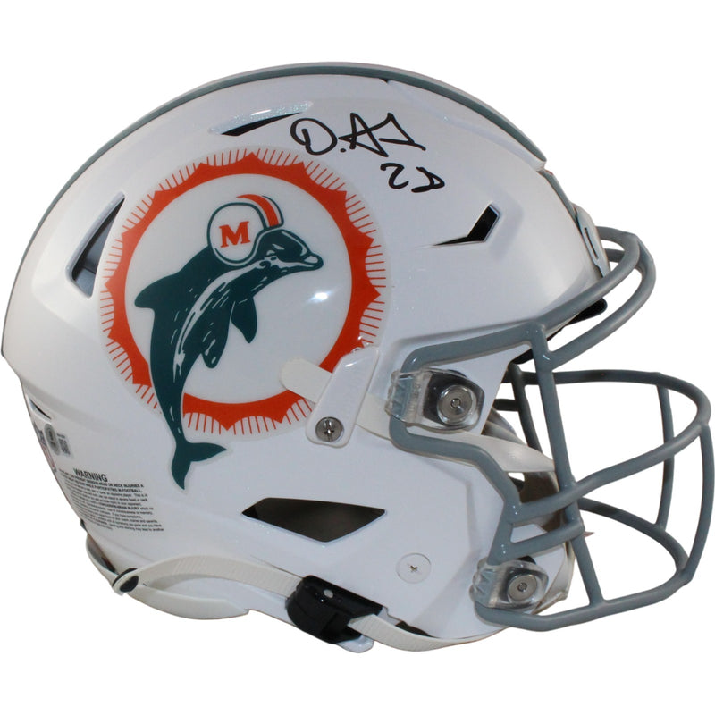 Devon Achane Miami Dolphins Autographed SpeedFlex Tribute Helmet