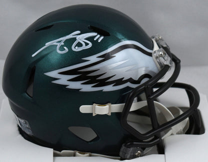 A.J. Brown Autographed Philadelphia Eagles White Speed Mini Helmet