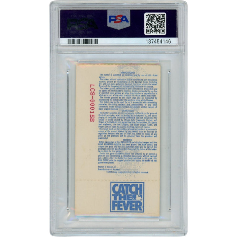 Deion Sanders Signed Atlanta Braves 1992 NLCS Game 5 Ticket - Slabbed
