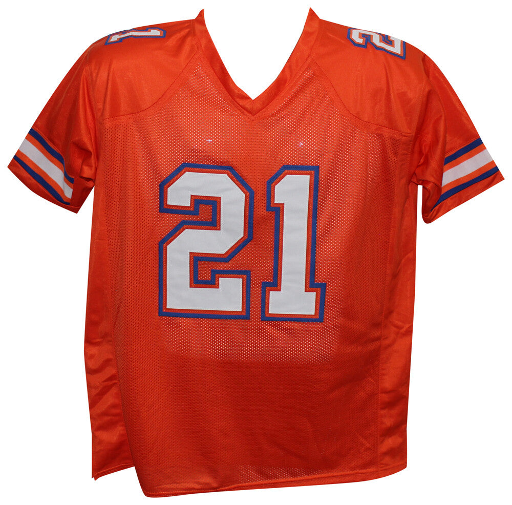 Fred Taylor Autographed Florida Gators Style Orange Custom Jersey