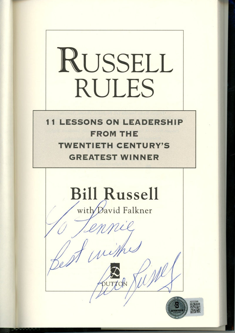 Bill Russell Signed Boston Celtics Russell Rules Book (Beckett LOA)
