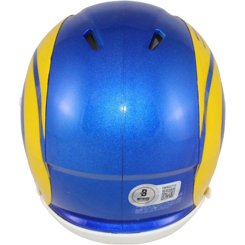 Blake Corum Los Angeles Rams Autographed Mini Helmet Beckett