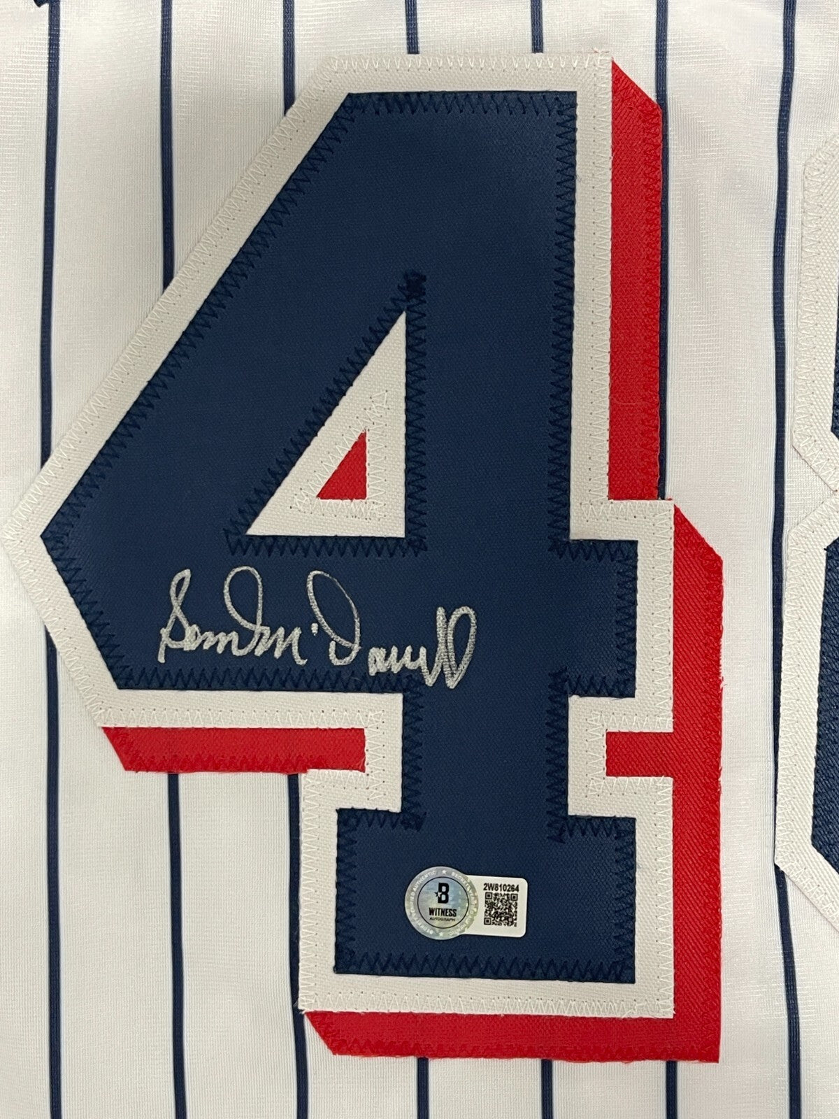 Sam McDowell Signed Cleveland Indians Custom Jersey BAS Witnessed