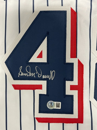 Sam McDowell Signed Cleveland Indians Custom Jersey BAS Witnessed