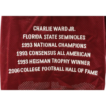 Charlie Ward Autographed Custom Heisman Stat Jersey (JSA COA)