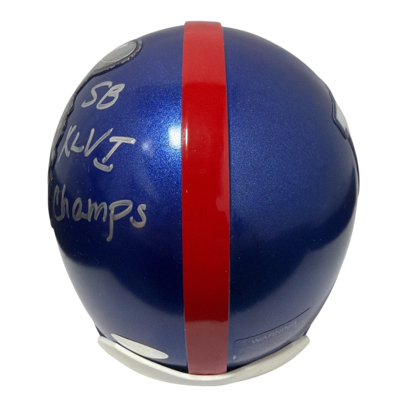 Victor Cruz Signed New York Giants Super Bowl XLVI Logo Mini Helmet