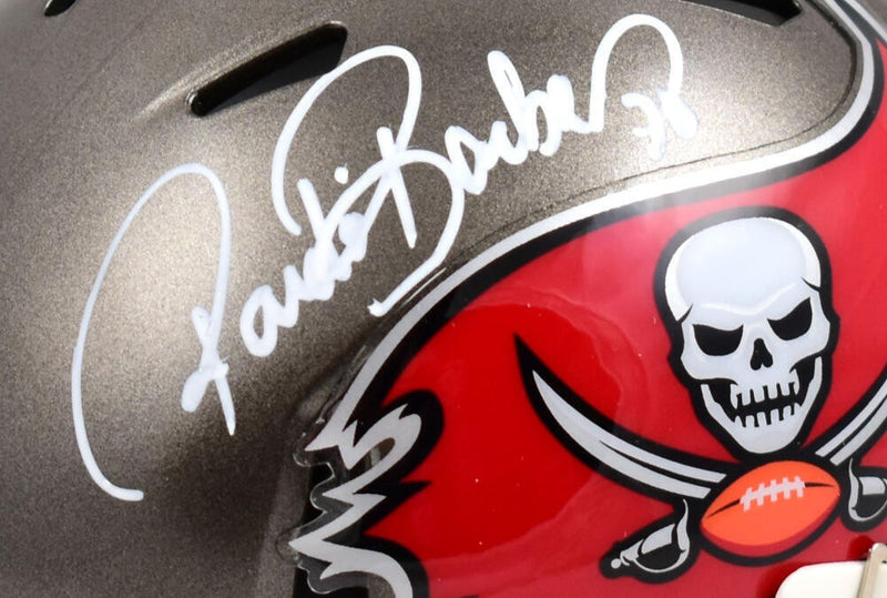 Ronde Barber Signed Tampa Bay Buccaneers Speed Mini Helmet - White