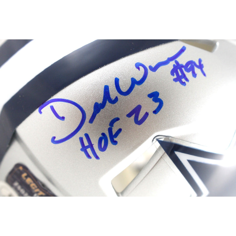 DeMarcus Ware Signed Dallas Cowboys Mini Helmet (HOF Inscription) BAS