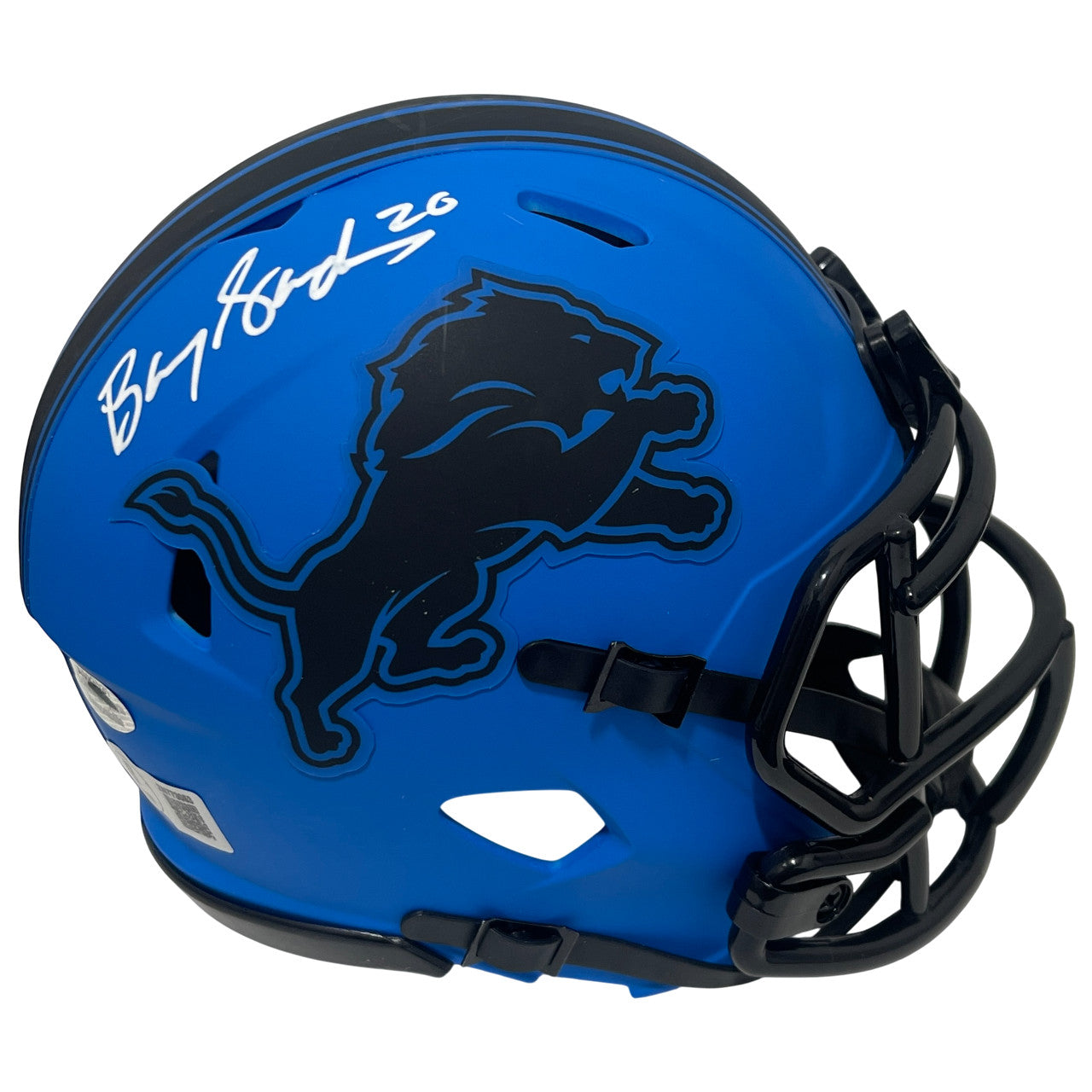 Barry Sanders Detroit Lions Signed Rave Alternate Mini Helmet
