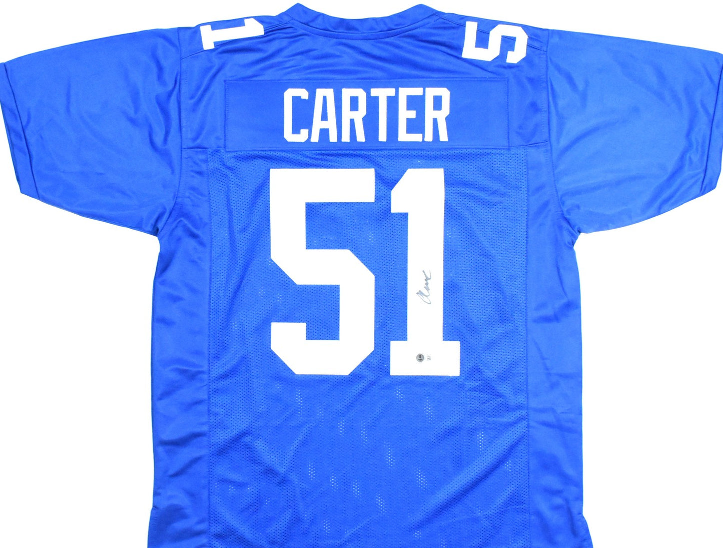 Abdul Carter Autographed New York Giants Custom Blue Jersey