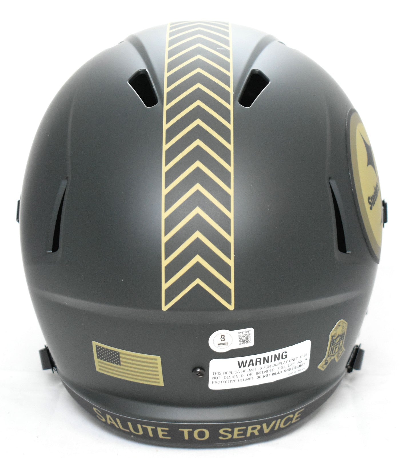 Jack Sawyer Signed Pittsburgh Steelers Full Size 2025 Salute to Service Helmet
