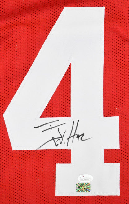 T.J. Watt Autographed Wisconsin Badgers College Style Jersey