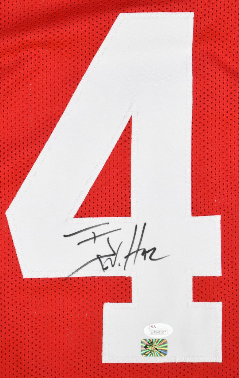 T.J. Watt Autographed Wisconsin Badgers College Style Jersey