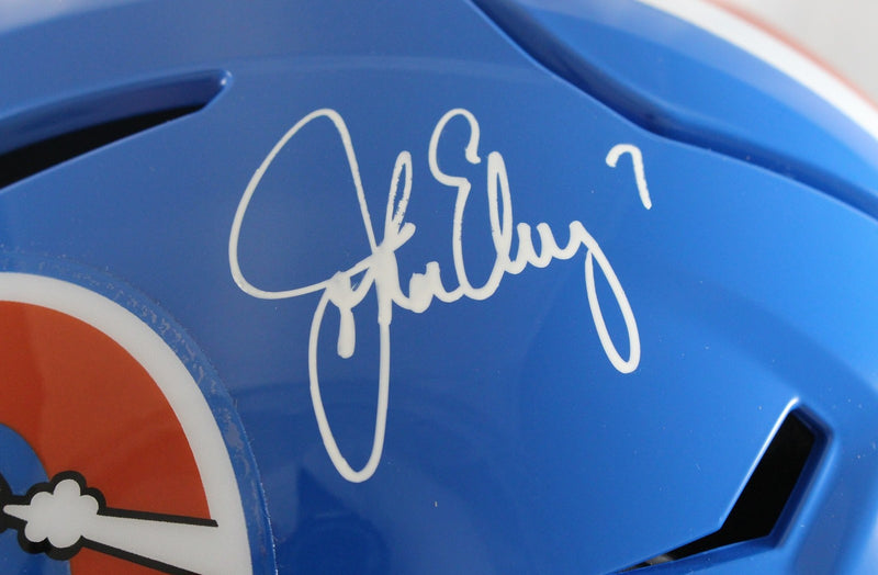 John Elway Denver Broncos Autographed Throwback SpeedFlex Full Size Helmet BAS