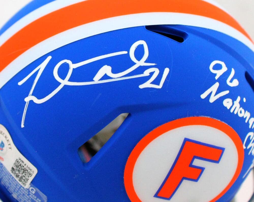 Fred Taylor Signed Florida Gators White Speed Mini Helmet Inscribed