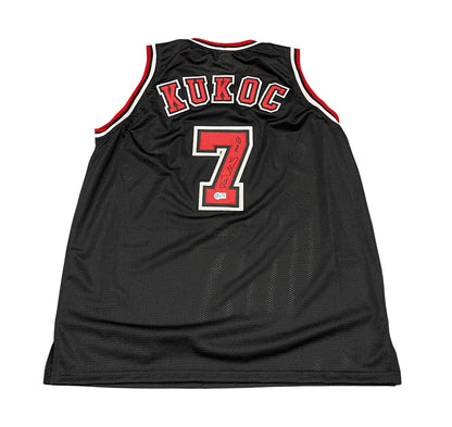 Toni Kukoc Chicago Bulls Signed Custom Jersey (HOF 21) - Beckett