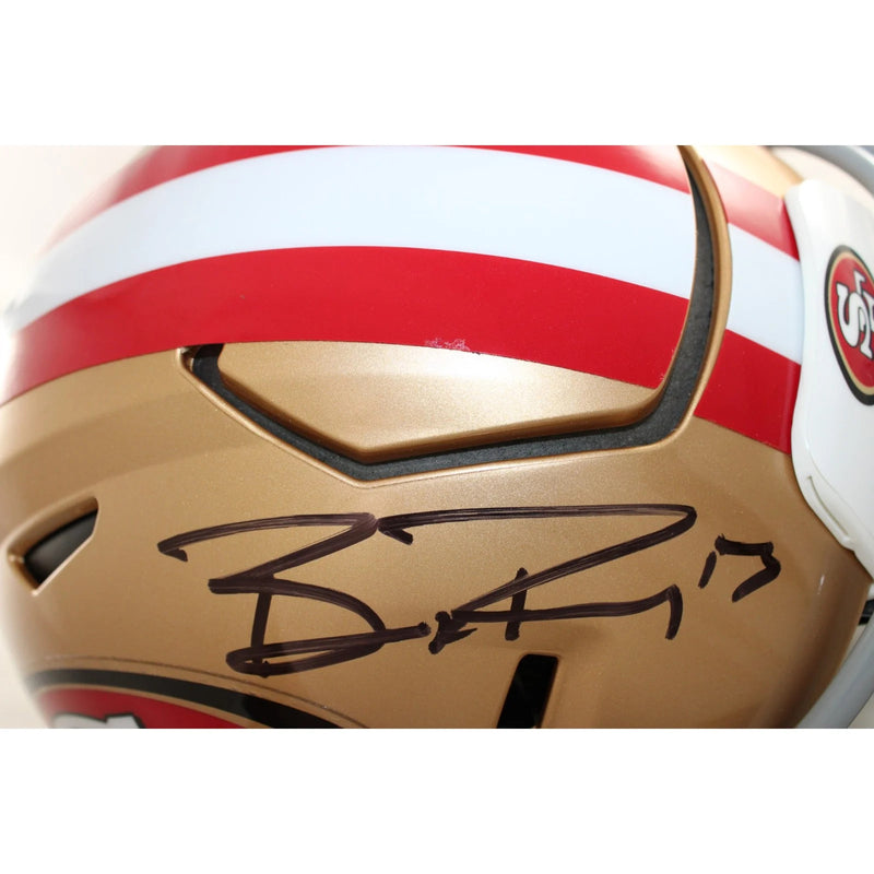 Brock Purdy & George Kittle Signed San Francisco 49ers Speedflex Helmet