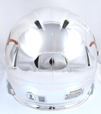 Vince Young Signed Texas Longhorns Chrome Speed Mini Helmet