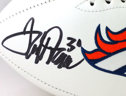 Terrell Davis Signed Denver Broncos Black Logo Football with SB MVP Inscription