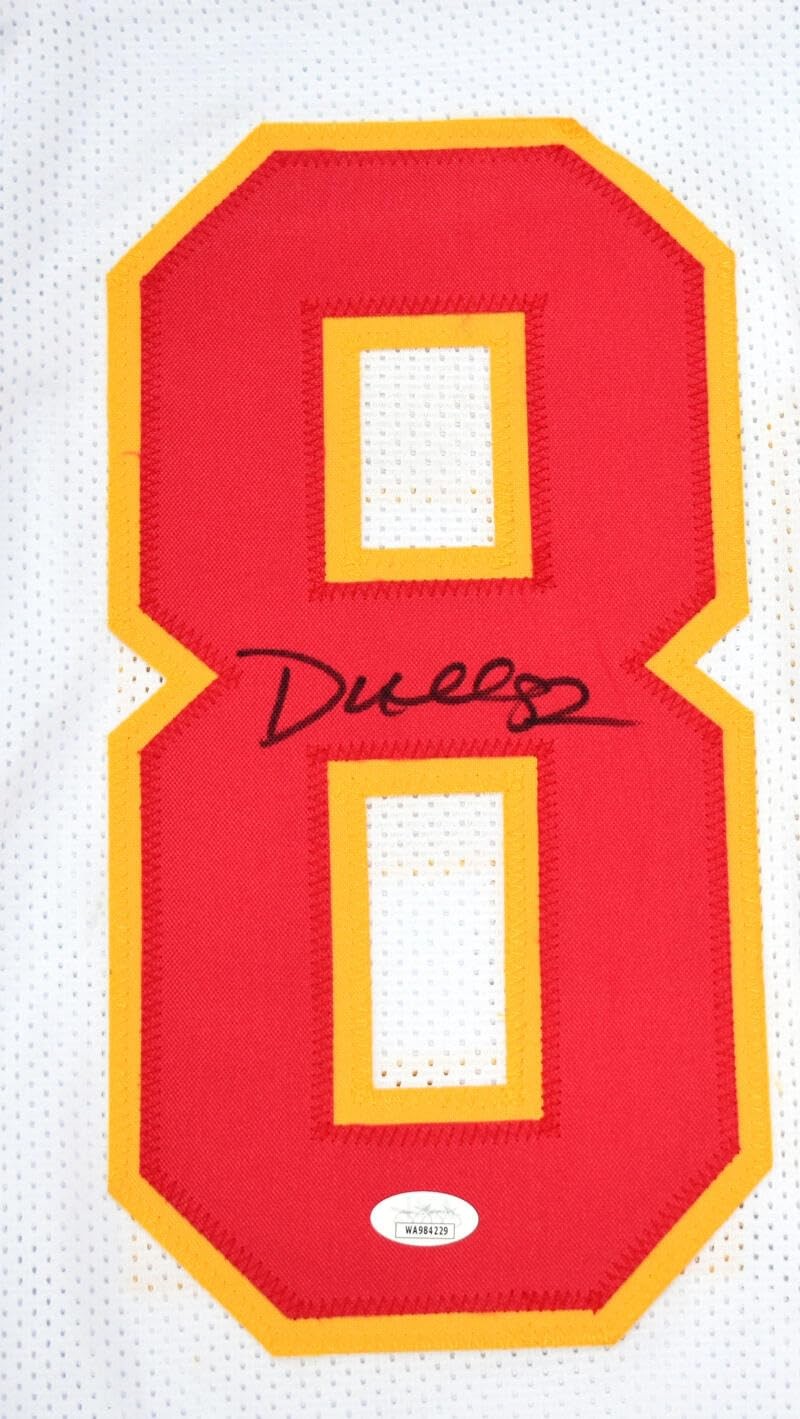 Dante Hall Signed Kansas City Chiefs White Custom Jersey