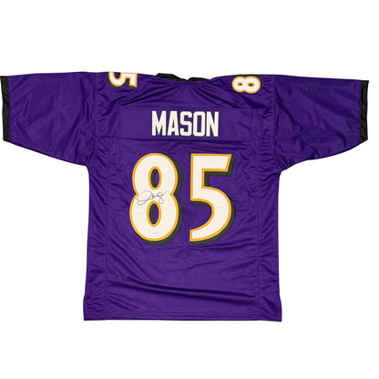Derrick Mason Autographed Baltimore Ravens Custom Jersey (JSA COA)