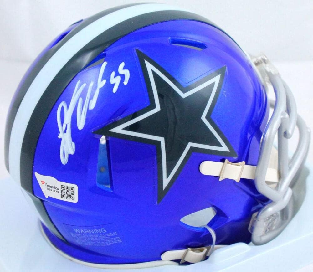 Leighton Vander Esch Signed Dallas Cowboys Flash Mini Helmet