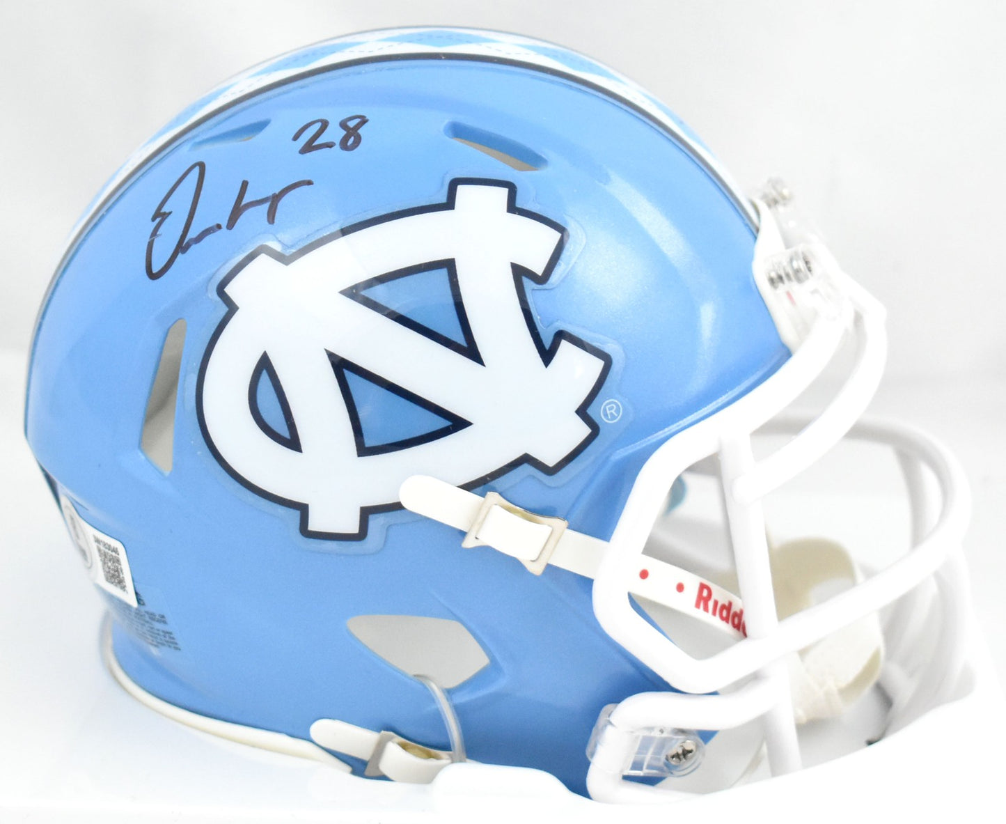 Omarion Hampton Signed North Carolina Tar Heels Speed Mini Helmet