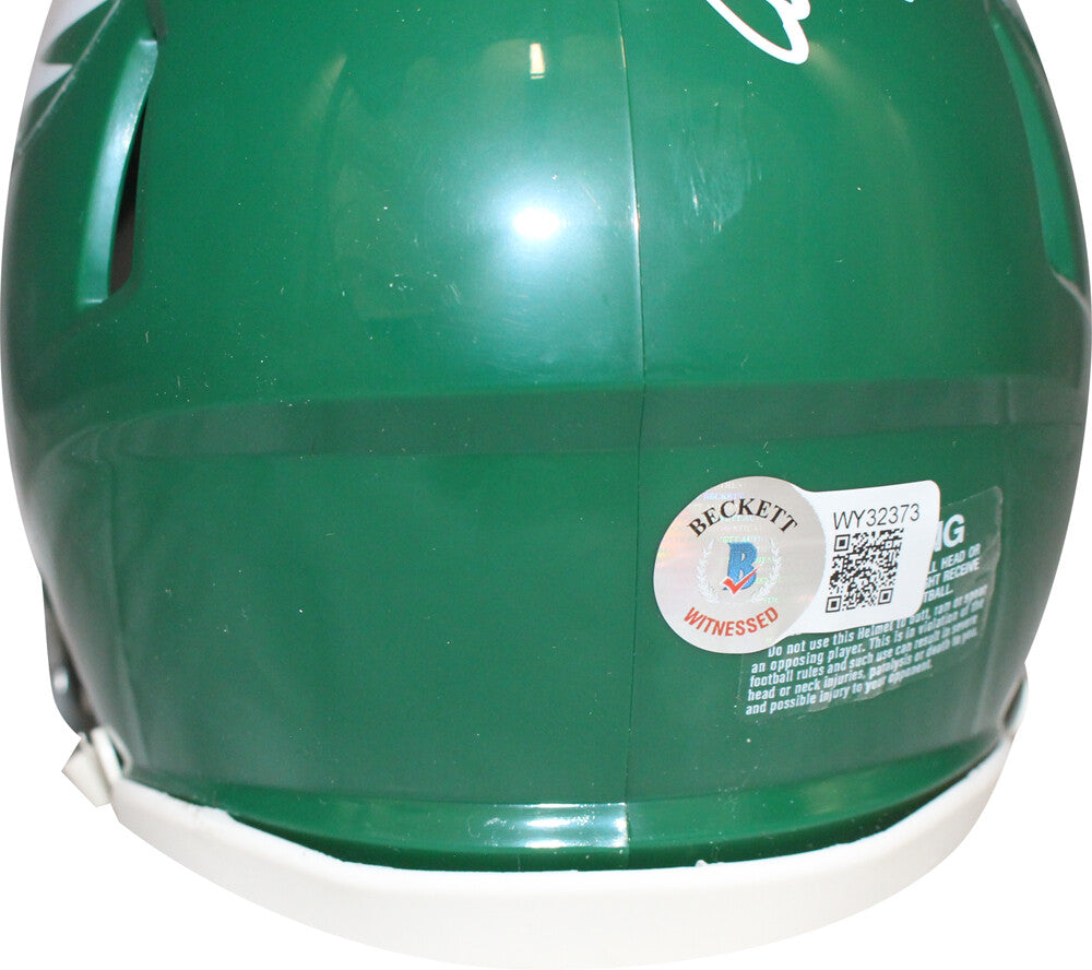 Dick Vermiel Signed Philadelphia Eagles HOF Inscribed Mini Helmet (Beckett)
