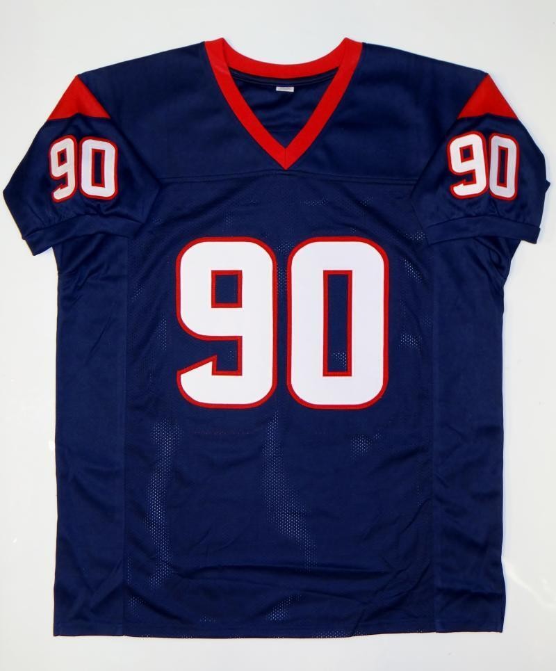 Jadeveon Clowney Autographed Blue Custom Jersey