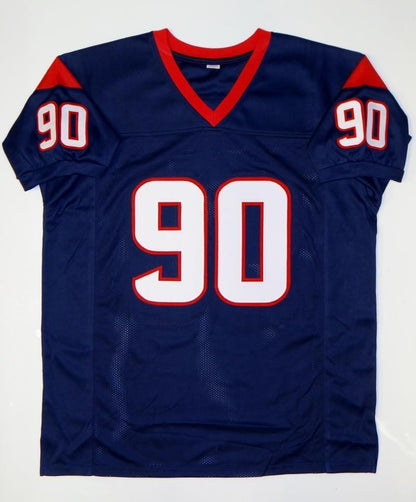 Jadeveon Clowney Autographed Blue Custom Jersey